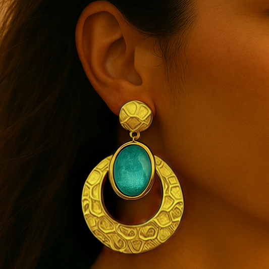 Boucles d'oreilles VOLUPTE bleu