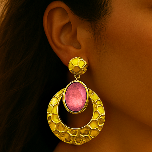 Boucles d'oreilles VOLUPTE rose