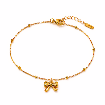 Chaine de cheville GRACE - Acier inoxydable plaqué or