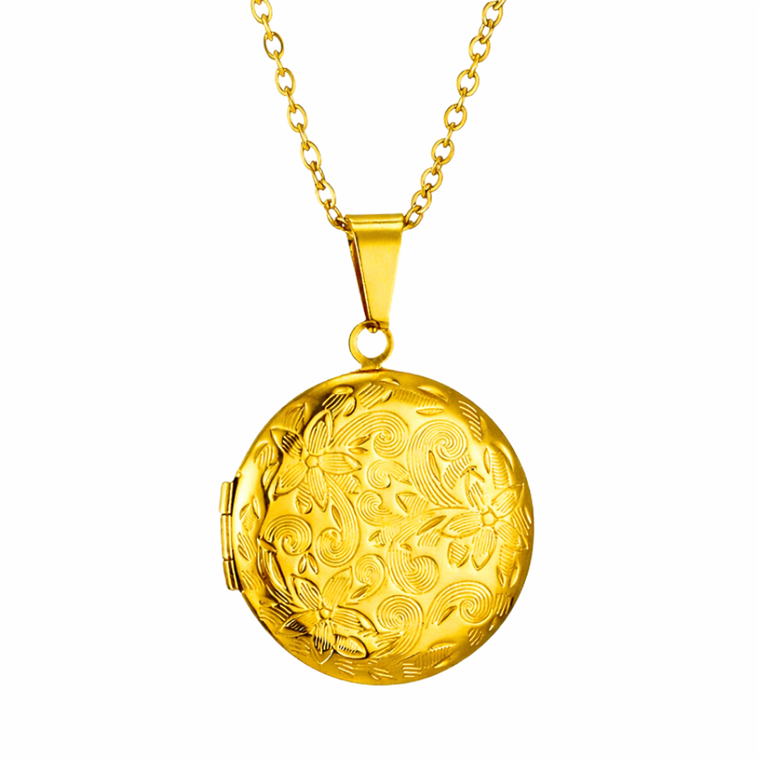 Collier MEMOIRE - Bijou inoxydable plaqué or à ouverture amovible