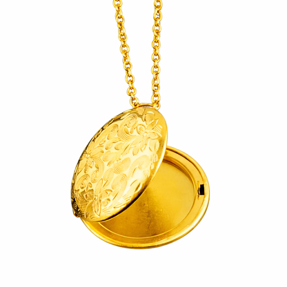 Collier MEMOIRE - Bijou inoxydable plaqué or à ouverture amovible