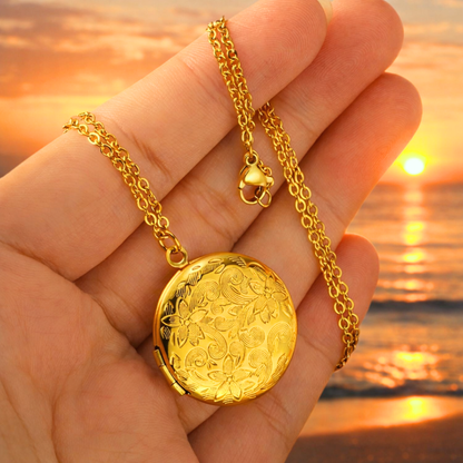 Collier MEMOIRE - Bijou inoxydable plaqué or à ouverture amovible